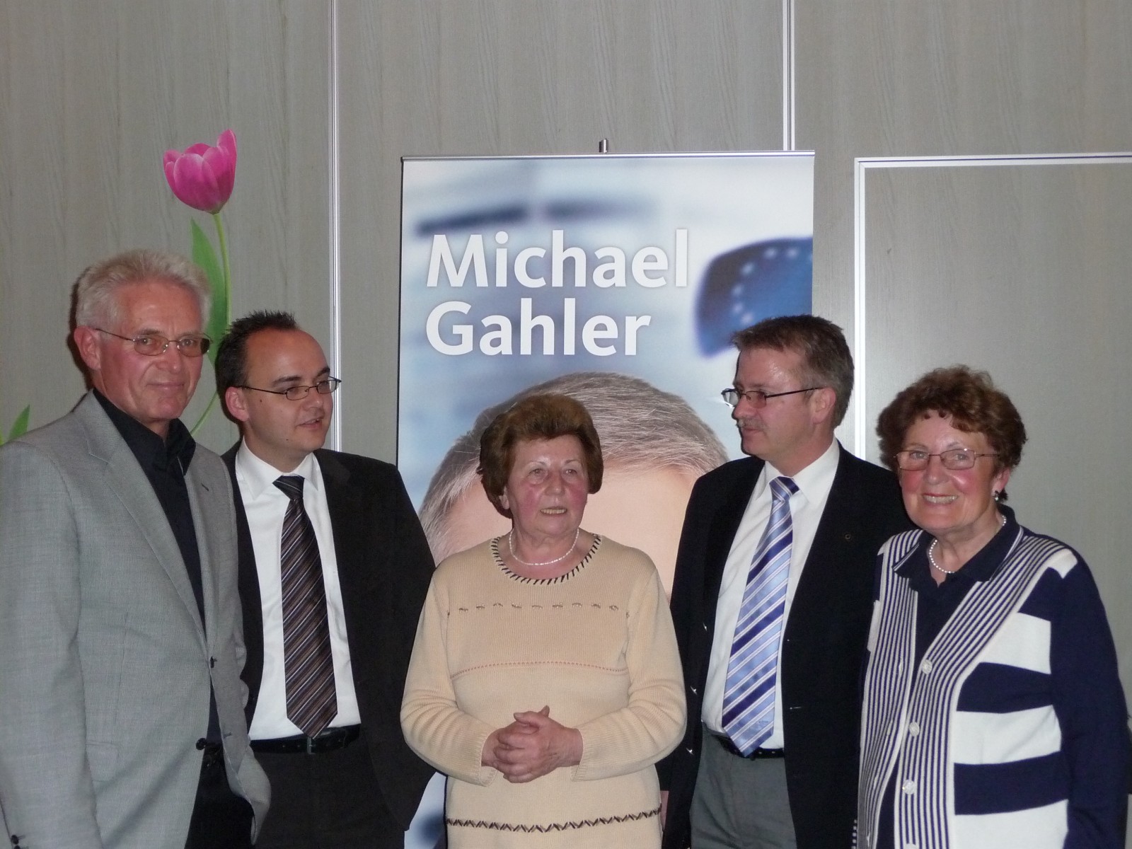 v.l.n.r.: Alfred Wiegand, Uwe Albert, Johanna Antlfinger, Michael Gahler, Helga Oehne